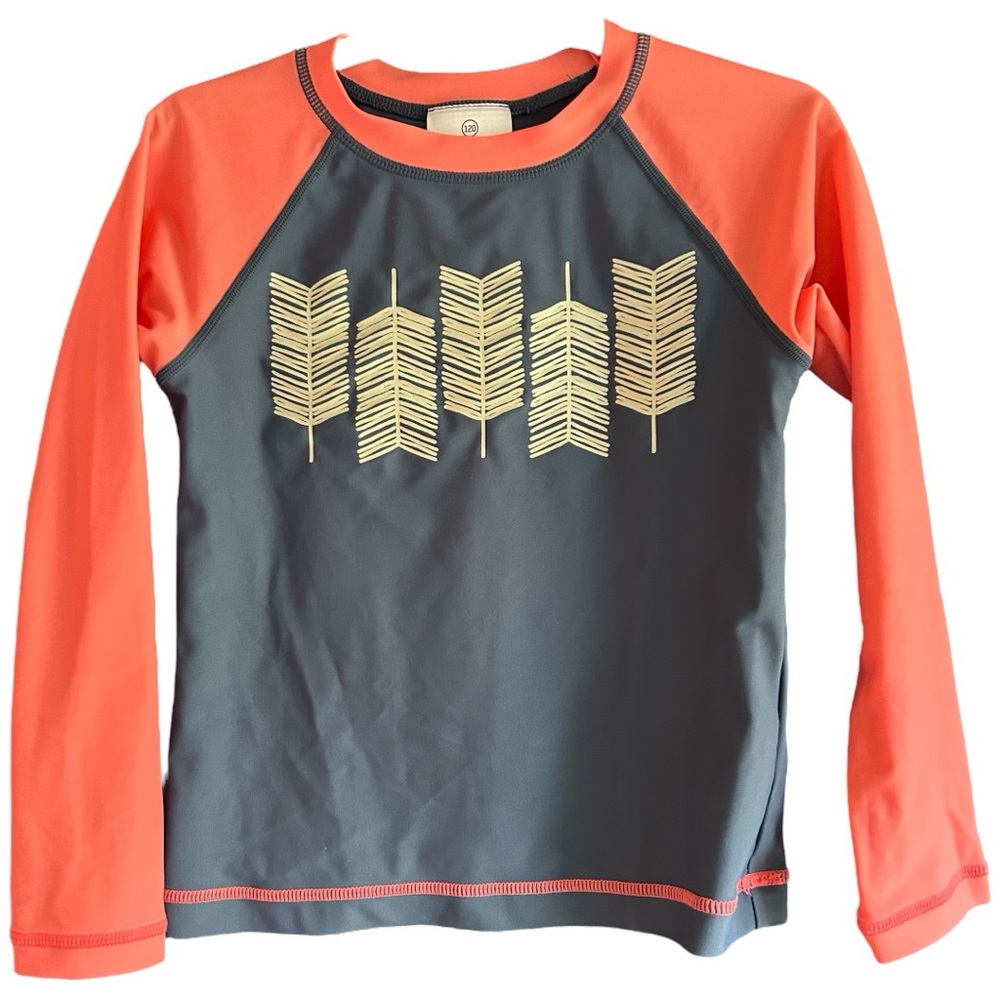 Hanna Andersson size 120 (6-7) Camp Long sleeve Screen Rash Guard